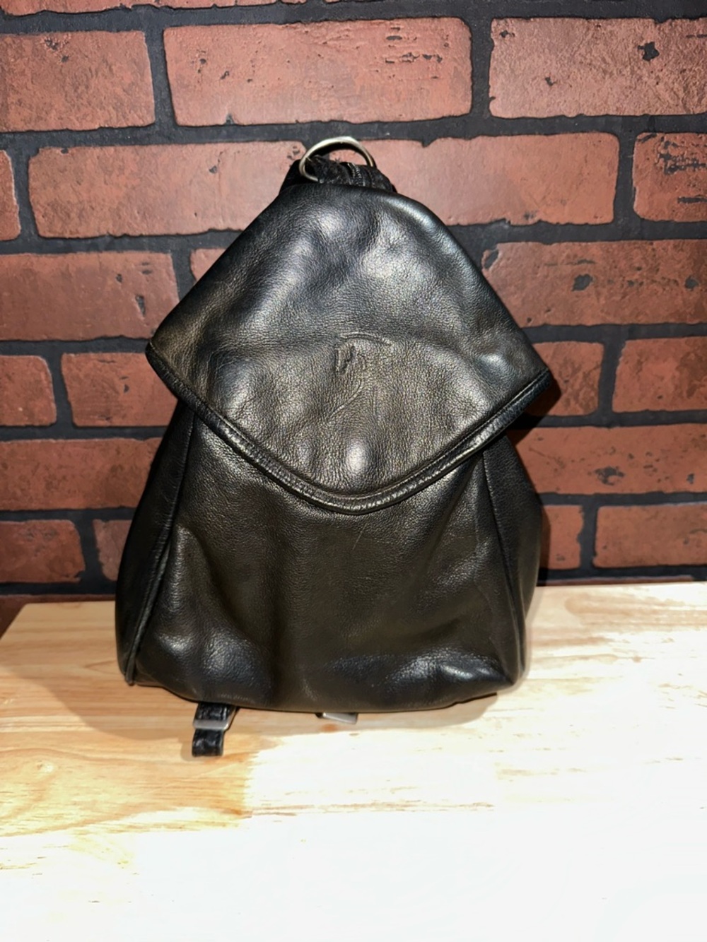 Vintage Canyon Outback Black Leather Backpack Equestrian Design - Picture 2 of 9